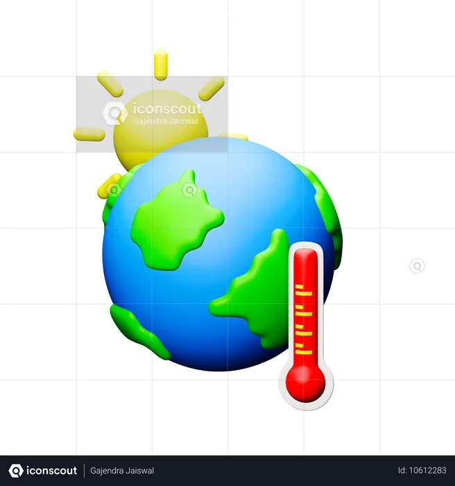 Aquecimento global  3D Icon