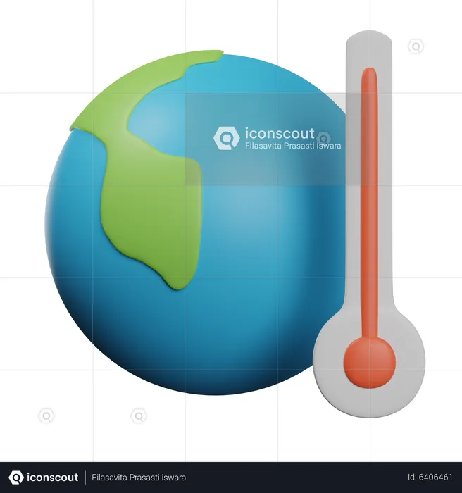 Aquecimento global  3D Icon