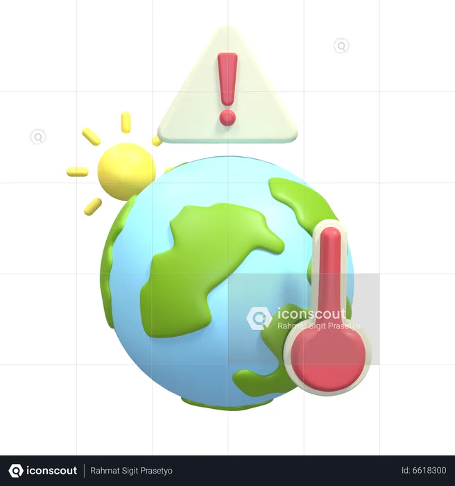 Aquecimento global  3D Icon
