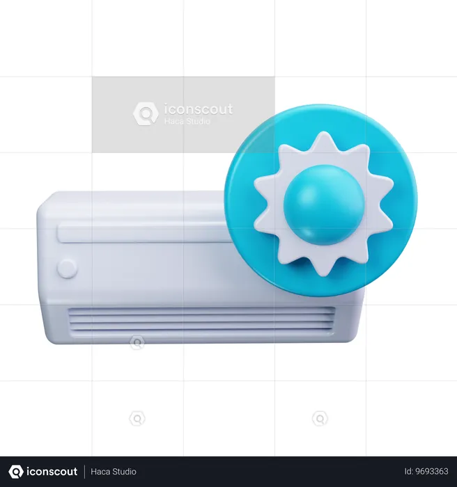 Ar condicionado quente  3D Icon