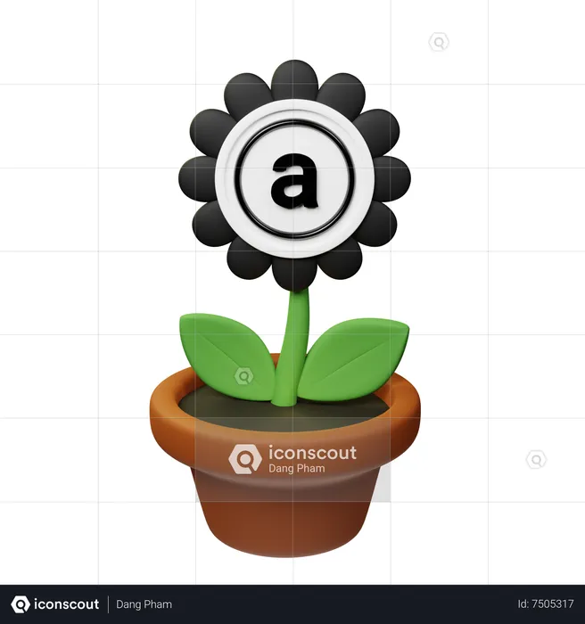 Ar Crypto Plant Pot  3D Icon