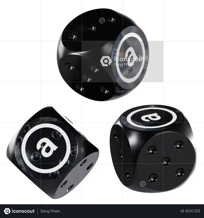 Ar Glass Dice Crypto  3D Icon