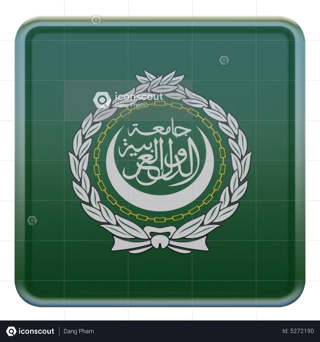 Arab League Square Flag Flag 3D Icon
