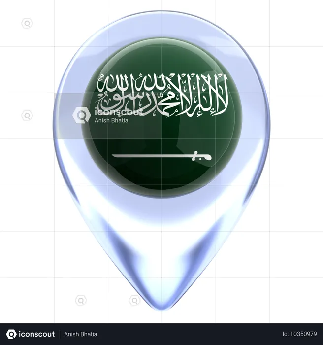 Arabia Saudita Flag 3D Icon