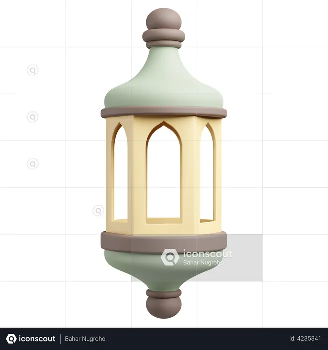 Arabian Lantern  3D Illustration
