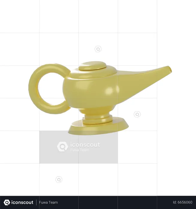 Arabian Magic Lamp  3D Icon