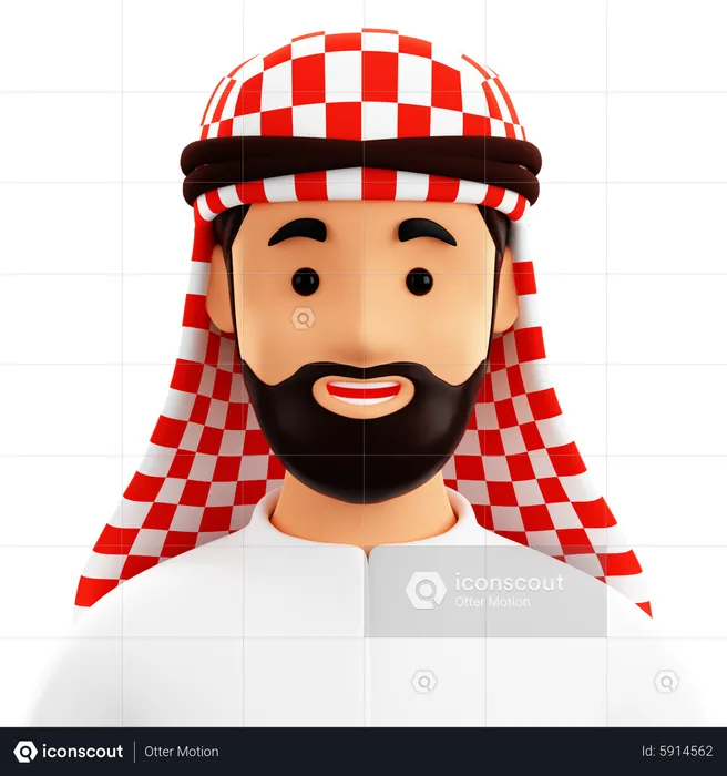 Arabian Male  3D Icon