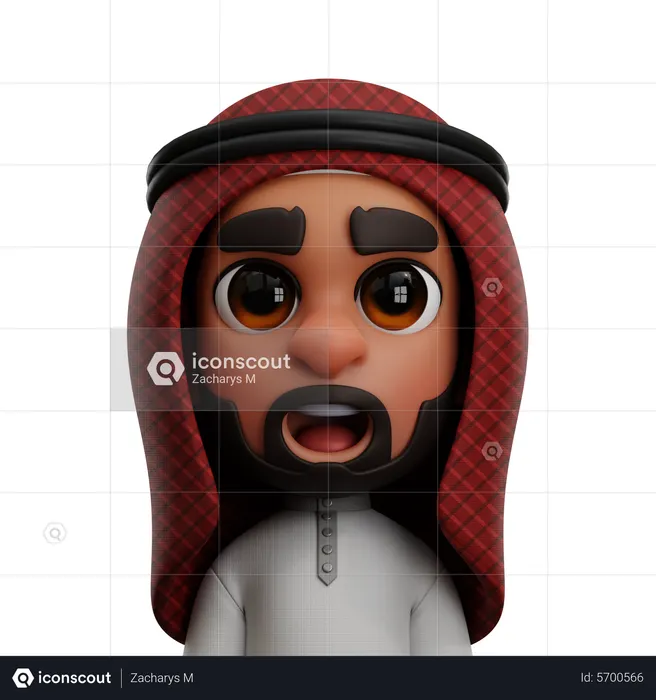ARABIAN MAN  3D Icon