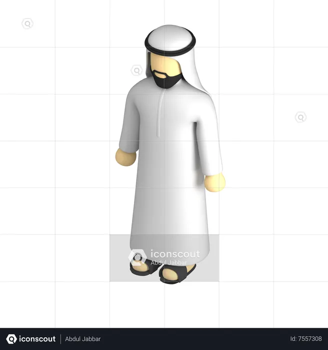 Arabian Man  3D Illustration
