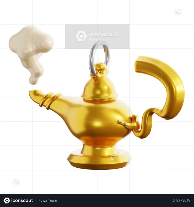 Arabian Oil Lamp  3D Icon