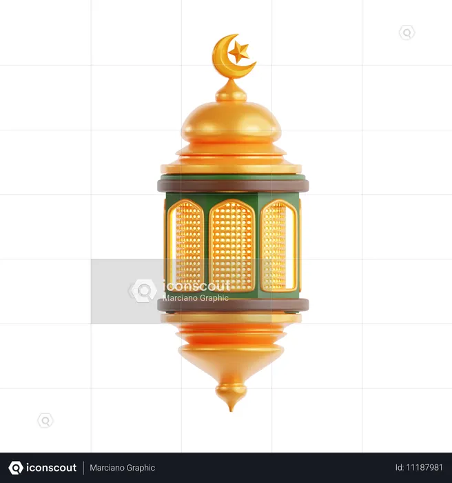 Arabic Lantern  3D Icon