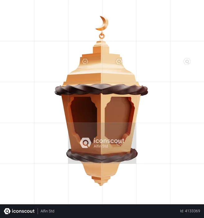 Arabic lantern  3D Illustration