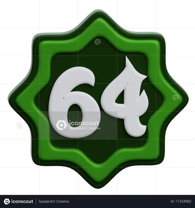 Arabic Number  3D Icon