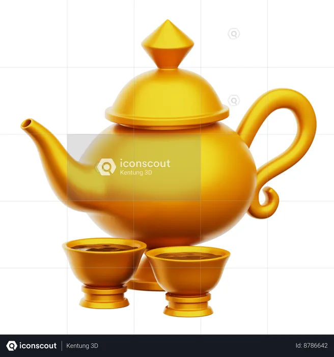 Arabic Teapot  3D Icon
