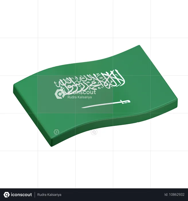 Arabie Saoudite Flag 3D Icon