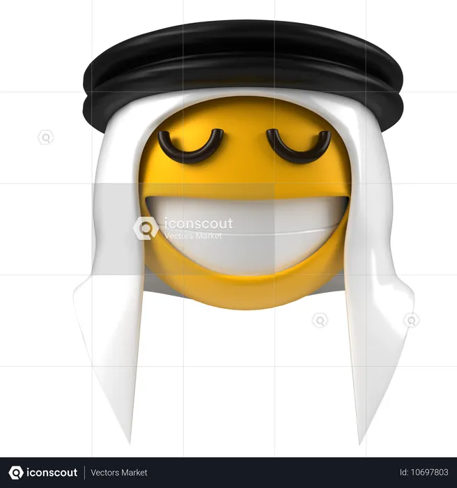 Arabisches Emoji  3D Icon