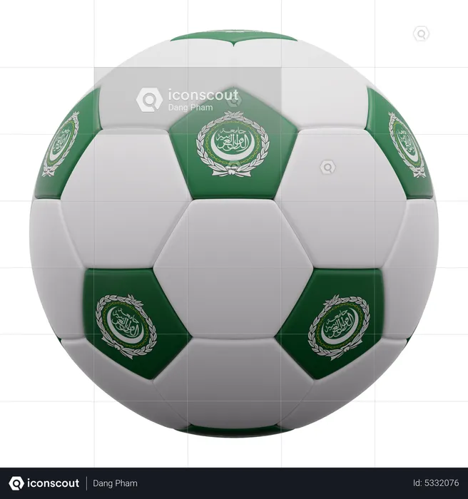 Ball der Arabischen Liga Flag 3D Icon