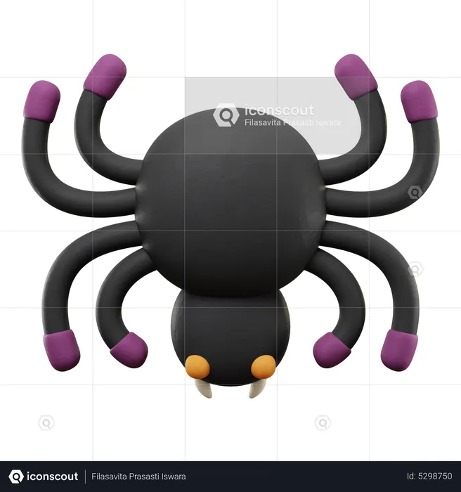 Araña  3D Icon