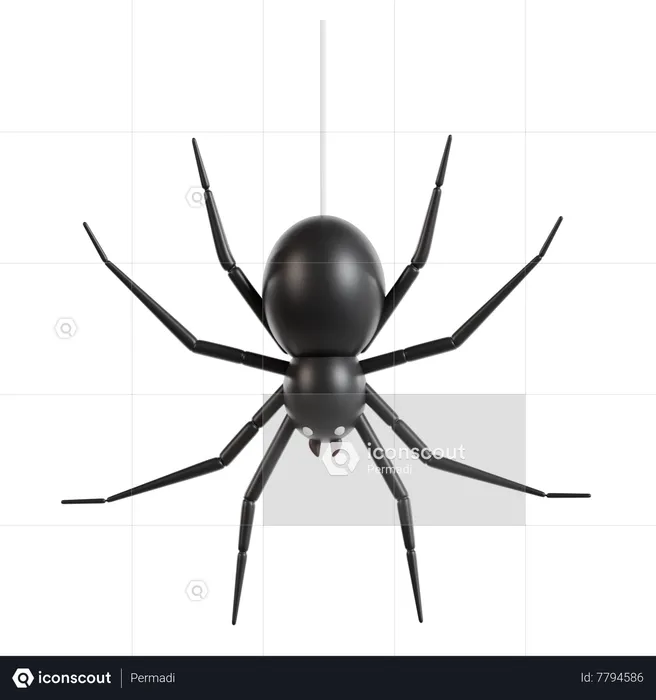 Araña  3D Icon