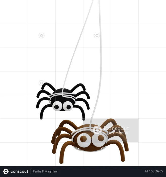 Aranha assustadora de Halloween  3D Icon