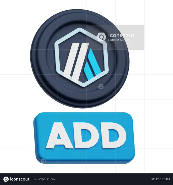 Arbitrum Add  3D Icon