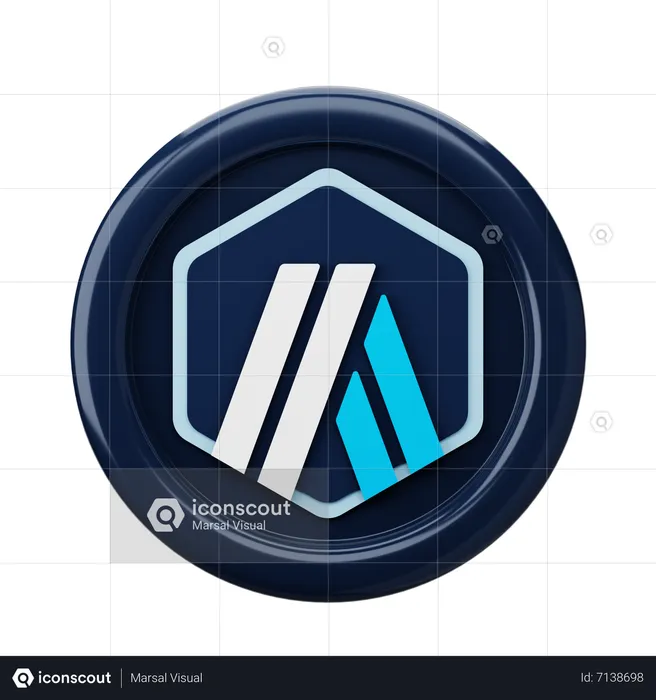 Arbitrum ARB Coin  3D Icon