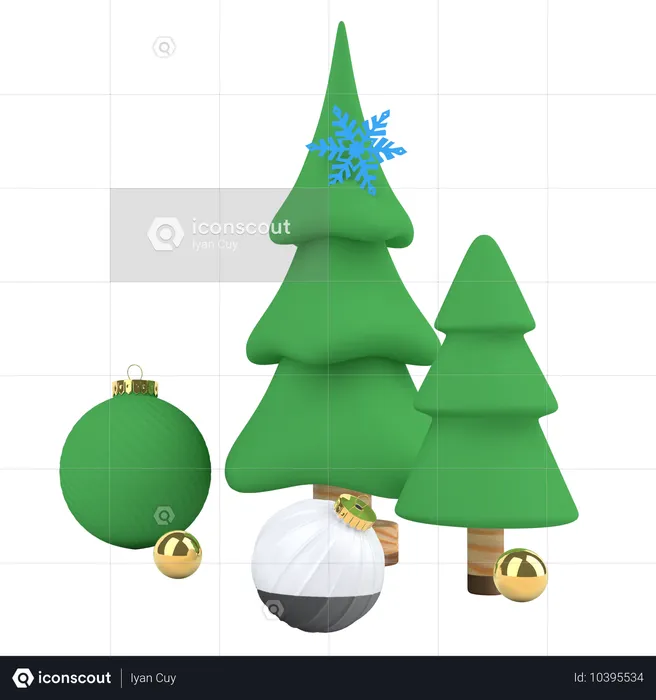 Árbol de navidad  3D Illustration