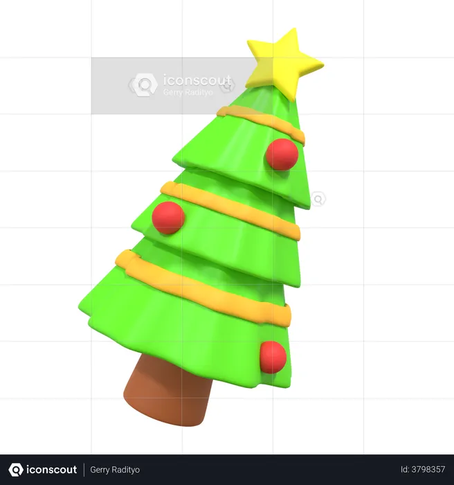 Árbol de Navidad  3D Illustration