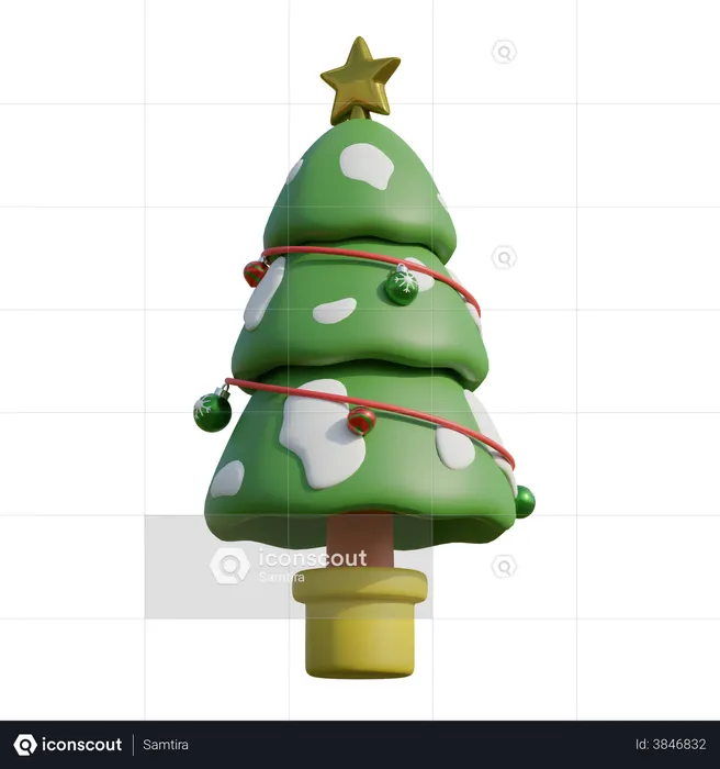 Árbol de Navidad  3D Illustration