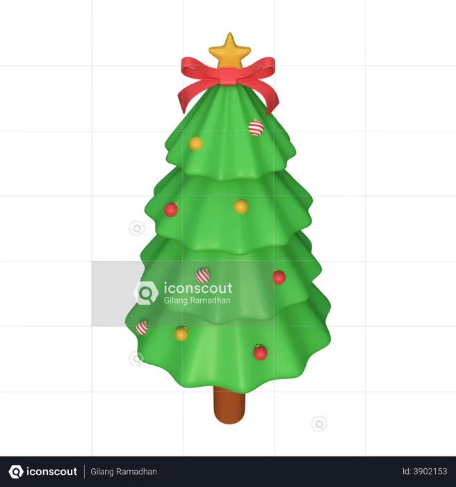 Árbol de Navidad  3D Illustration