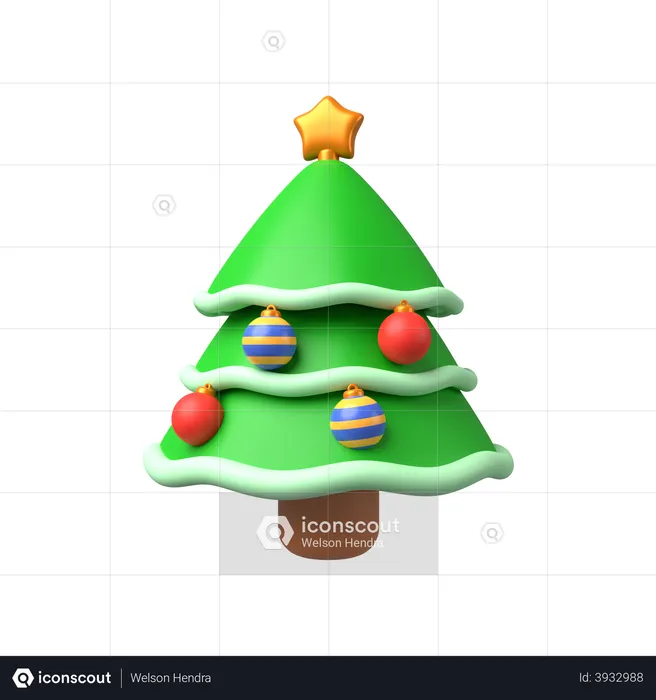 Árbol de Navidad  3D Illustration