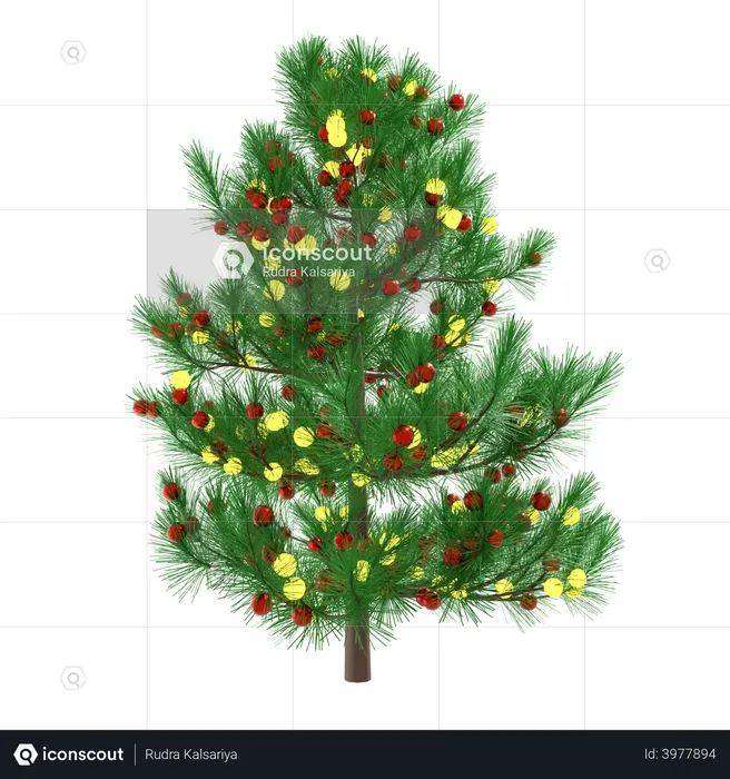 Árbol de Navidad  3D Illustration