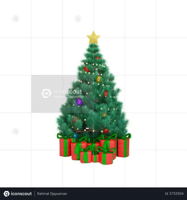 Árbol de Navidad  3D Illustration