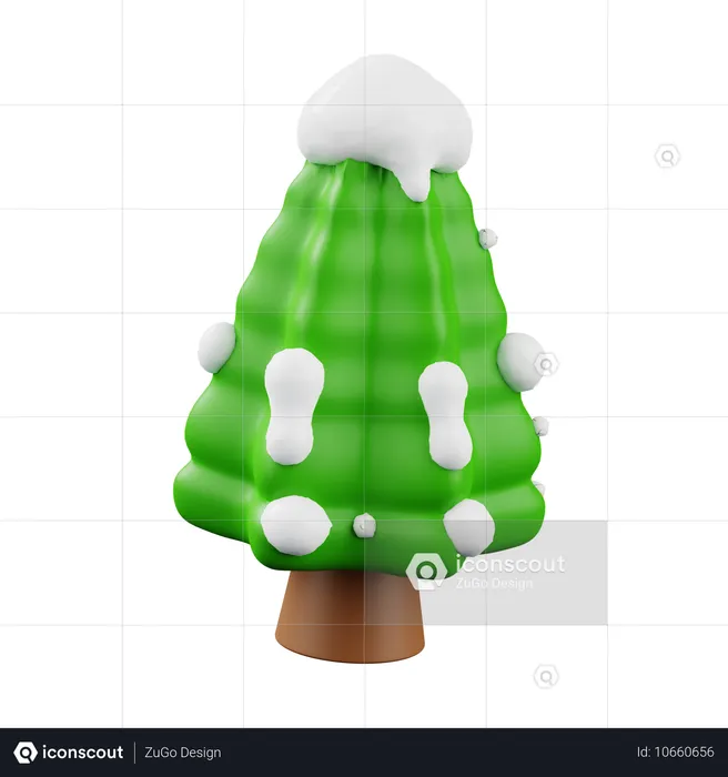 Árbol de nieve  3D Icon