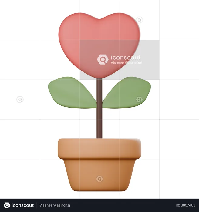 Árbol del amor  3D Icon