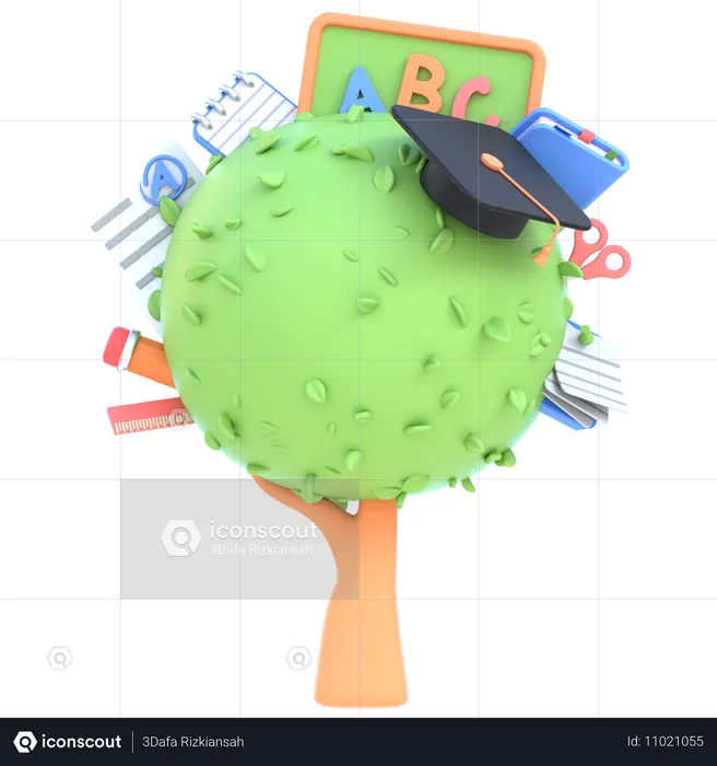 Árbol del conocimiento  3D Icon