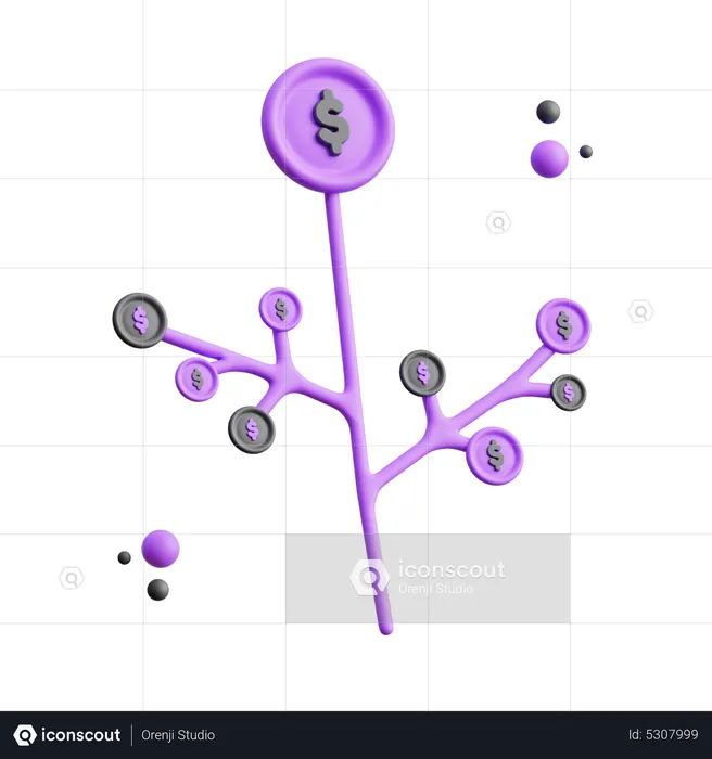 Árbol del dinero  3D Icon