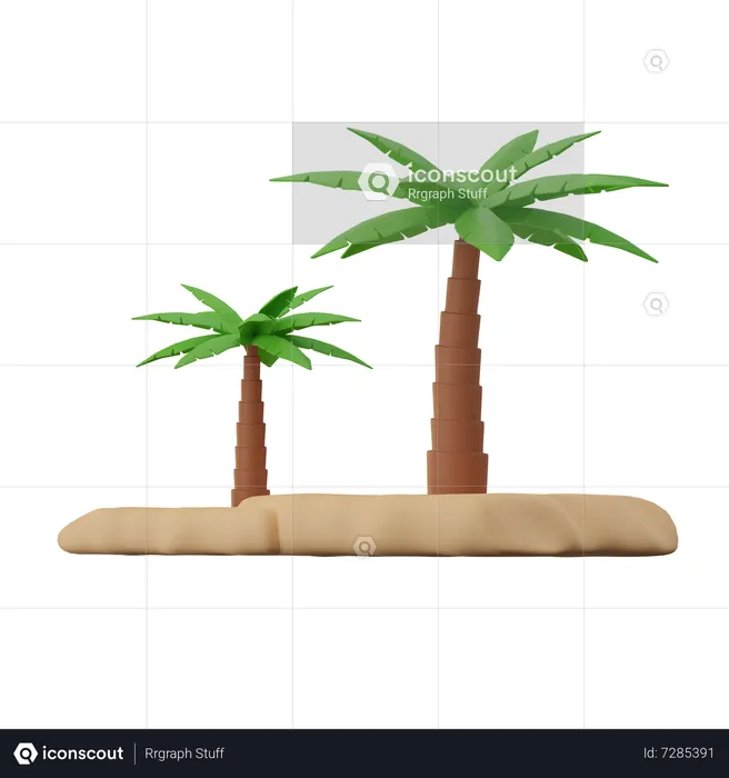 Árbol de kurma  3D Icon