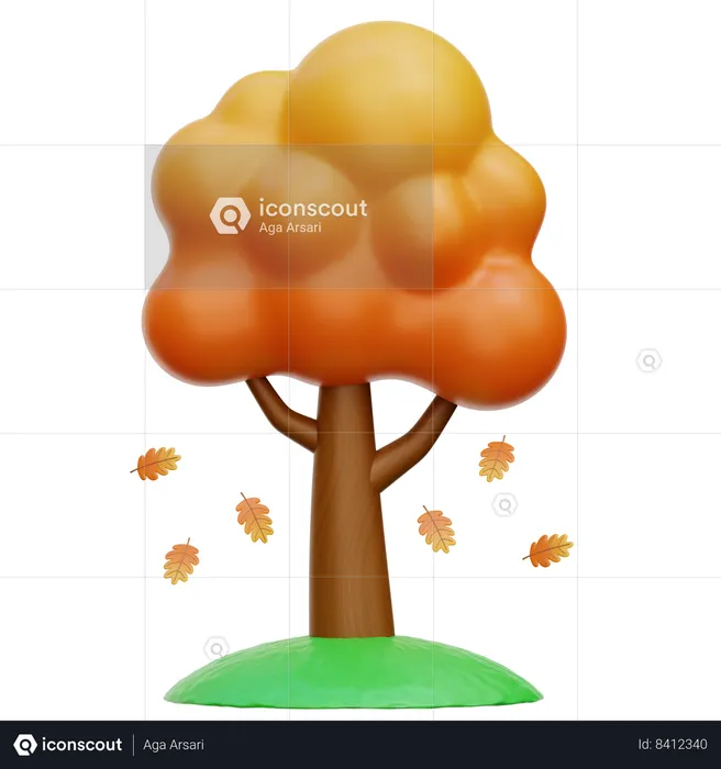 Árbol de otoño  3D Icon