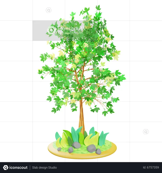 Árbol de primavera  3D Icon