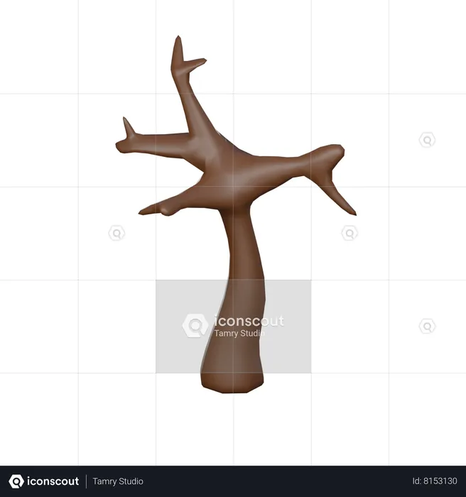 Árbol seco  3D Icon