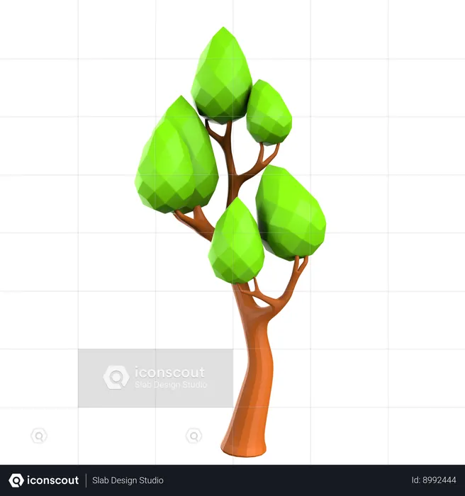 Árbol tupido  3D Icon