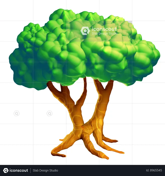 Árbol verde  3D Icon