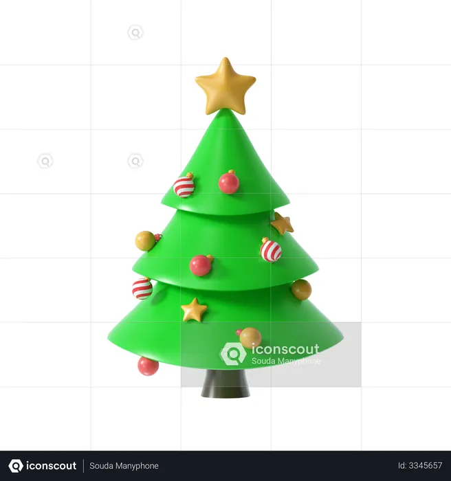 Sapin de Noël  3D Illustration