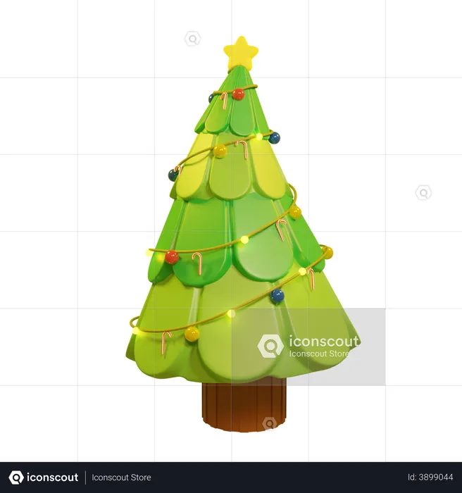 Sapin de Noël  3D Illustration