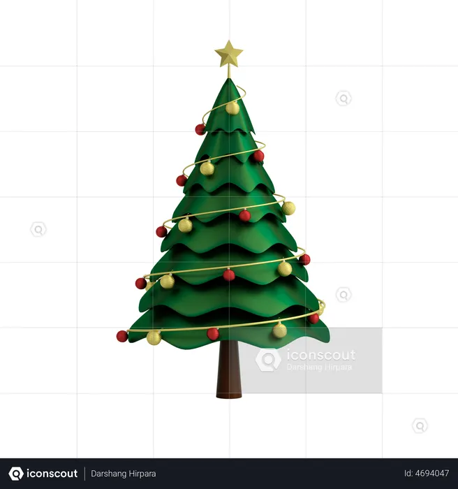 Sapin de Noël  3D Illustration