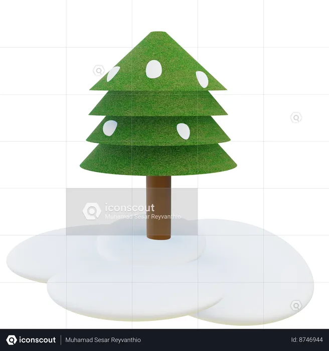 Arbre d'hiver  3D Icon