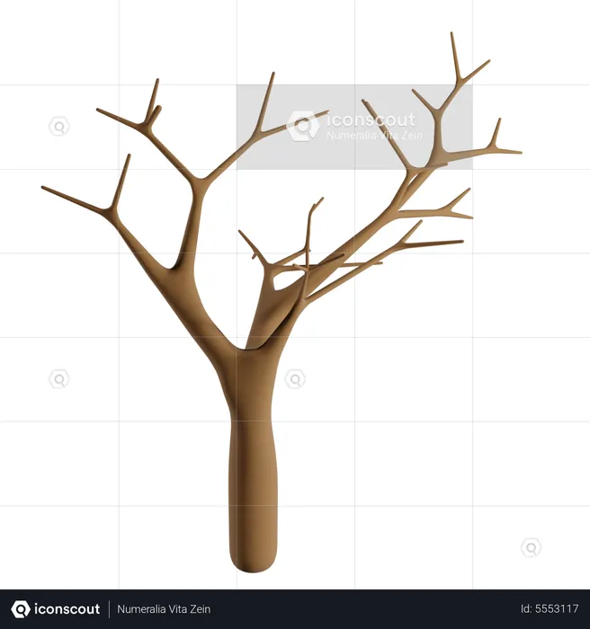 Arbre sec  3D Icon