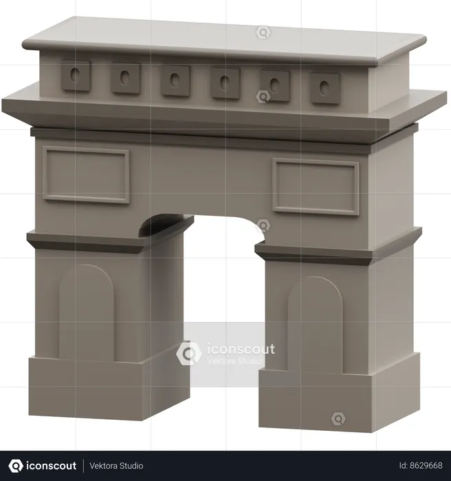 Arc De Triomphe  3D Icon