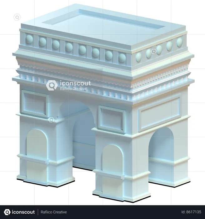 Arc De Triomphe  3D Icon